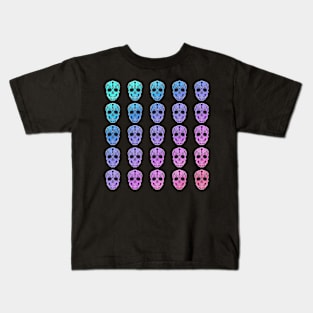 Repetition Pattern Rainbow Fade Sugar Skulls Kids T-Shirt